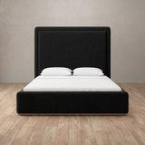 Boucle Charcoal — Full Height Headboard