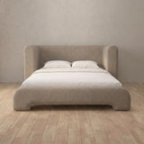 Linen Blend Taupe — Full Height Headboard