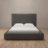 Performance Leather Smoke — Full Height Headboard