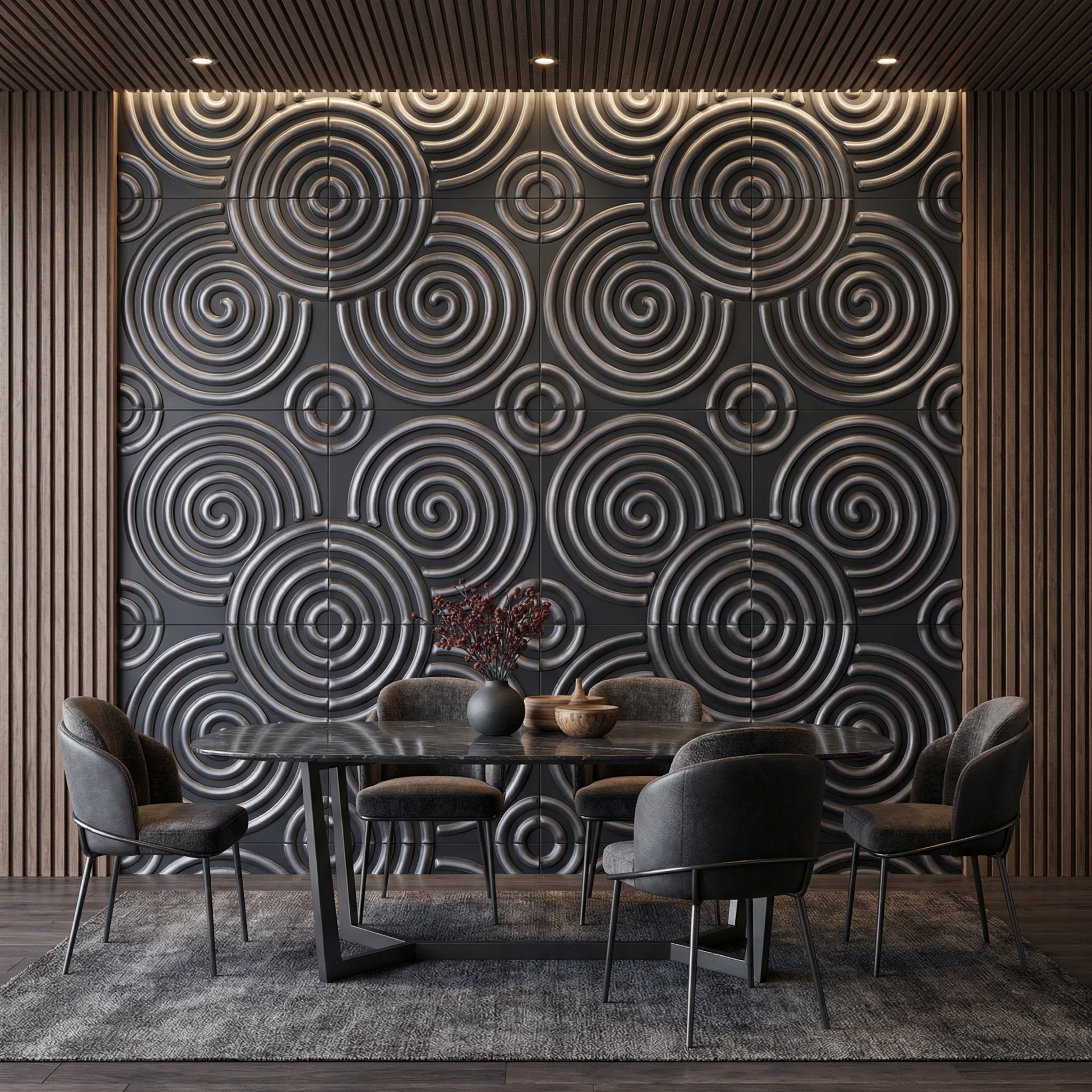 Hypnotized Square 3D Leather Wall Panel – Articture