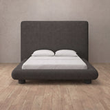 Linen Blend Smoke — Full Height Headboard
