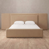 Performance Leather Latte — Extended Headboard