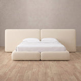 Performance Leather Cream — Extended Headboard
