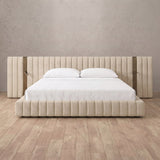 Linen Blend Linen — Extended Headboard with Integrated Lighting