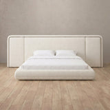 Linen Blend Off White — Extended Headboard