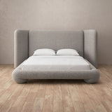 Boucle Pewter — Extended Headboard