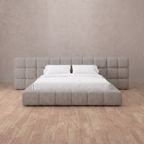 Linen Blend Pewter — Extended Headboard