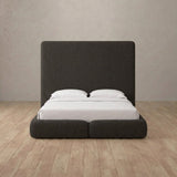 Linen Blend Charcoal — Custom Headboard