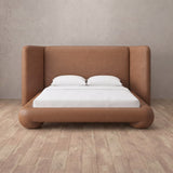 Performance Leather Cognac — Extended Headboard