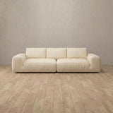 Top Grain Leather::American Leather Sofa 3 Seater Cream Top Grain Leather