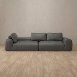 Top Grain Leather::American Leather Sofa 4 Seater Smoke Top Grain Leather