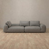 Top Grain Leather::American Leather Sofa 4 Seater Stone Top Grain Leather