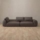 Top Grain Leather::American Leather Sofa 4 Seater Truffle Top Grain Leather