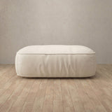 Top Grain Leather::American Leather Sofa Ottoman Ivory Top Grain Leather