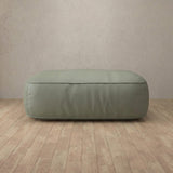 Top Grain Leather::American Leather Sofa Ottoman Sage Top Grain Leather