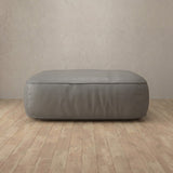 Top Grain Leather::American Leather Sofa Ottoman Stone Top Grain Leather