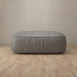 Top Grain Leather::American Leather Sofa Ottoman Stone Top Grain Leather