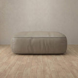 Top Grain Leather::American Leather Sofa Ottoman Taupe Top Grain Leather