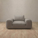 Top Grain Leather::American Leather Sofa Single Pewter Top Grain Leather