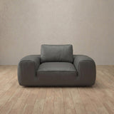 Top Grain Leather::American Leather Sofa Single Smoke Top Grain Leather