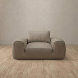 Top Grain Leather::American Leather Sofa Single Taupe Top Grain Leather