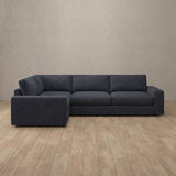 Linen Blend::Articture Signature Sofa 3 Seater Sectional InkBlue Linen Blend
