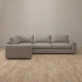 Top Grain Leather::Articture Signature Sofa 3 Seater Sectional Pewter Top Grain Leather