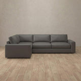 Top Grain Leather::Articture Signature Sofa 3 Seater Sectional Smoke Top Grain Leather