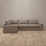 Top Grain Leather::Articture Signature Sofa 3 Seater Sectional Taupe Top Grain Leather