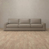 Top Grain Leather::Articture Signature Sofa 3 Seater Taupe Top Grain Leather
