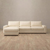 Top Grain Leather::Articture Signature Sofa Large Corner Cream Top Grain Leather