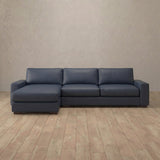 Top Grain Leather::Articture Signature Sofa Large Corner InkBlue Top Grain Leather v3