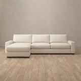 Top Grain Leather::Articture Signature Sofa Large Corner Ivory Top Grain Leather