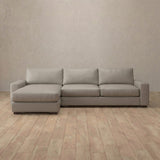 Top Grain Leather::Articture Signature Sofa Large Corner Pewter Top Grain Leather v2