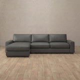 Top Grain Leather::Articture Signature Sofa Large Corner Smoke Top Grain Leather