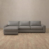 Top Grain Leather::Articture Signature Sofa Large Corner Stone Top Grain Leather