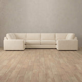 Linen Blend::Articture Signature Sofa Large Sectional Cream Linen Blend