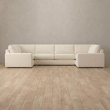 Boucle::Articture Signature Sofa Large Sectional Ivory Boucle