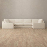 Linen Blend::Articture Signature Sofa Large Sectional Ivory Linen Blend