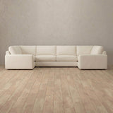 Top Grain Leather::Articture Signature Sofa Large Sectional Ivory Top Grain Leather
