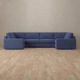 Boucle::Articture Signature Sofa Large Sectional OceanBlue Boucle