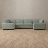 Linen Blend::Articture Signature Sofa Large Sectional Sage Linen Blend