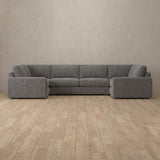 Boucle::Articture Signature Sofa Large Sectional Stone Boucle