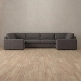 Linen Blend::Articture Signature Sofa Large Sectional Stone Linen Blend