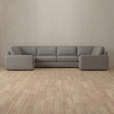 Top Grain Leather::Articture Signature Sofa Large Sectional Stone Top Grain Leather