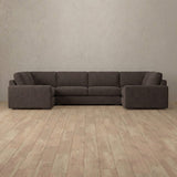Linen Blend::Articture Signature Sofa Large Sectional Truffle Linen Blend