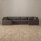 Top Grain Leather::Articture Signature Sofa Large Sectional Truffle Top Grain Leather v1