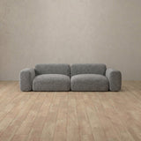 Boucle::Biscuit Velvet Sofa 2 Seater Stone Boucle
