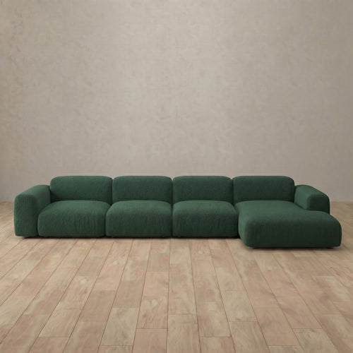 Biscuit Sofa Chaise Sectional (165")