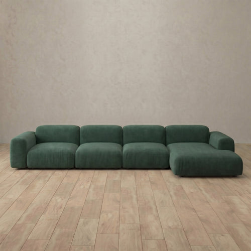 Biscuit Sofa Chaise Sectional (165")